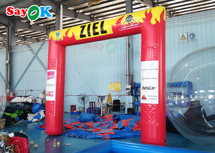Square PVC Tarp Closed Air Inflatable Arch Custom 4.2x3.6x0.6m