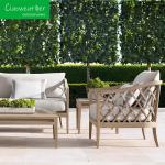 Hotel Outdoor Patio Furniture Teak Dining Set with Wood Frame and Water
