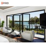 APRO Customized Waterproof Exterior Aluminum Accordion Doors Glass Bifold Doors