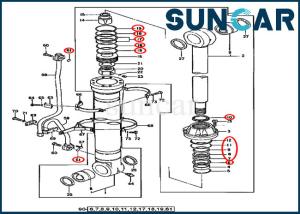 Wholesale AT196471 Boom Cylinder Seal Kit Service Kits For 450CLC 550LC Deere Models Equipment from china suppliers