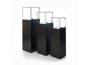Wholesale Wooden Glass Floor Standing Display Cases With Led Lights 350X350X1150MM from china suppliers
