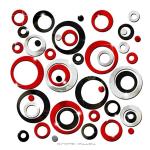 Home Decorations.Gifts Circular Acrylic Three-dimensional Mirror Wall Stickers