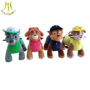 Wholesale Hansel popular coin operated plush animal electric paw patrol with music for mall from china suppliers