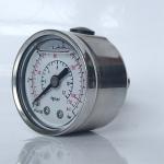 40mm 12 bar Manometer Nickel Plated Brass Connection Stainless Steel Case Liquid