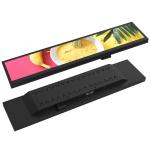 MP3 WMA AAC Audio Format Stretched Bar Display 19 Inch Strip Shape