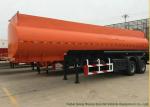 2 Axle Stainless Steel Oil Fuel Petrol Diesel Tank Semi Trailer 2 Compartments