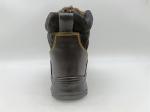 Slip Resistant Winter Insulated Work Boots Brown Leather Steel Toe Shoes For Men