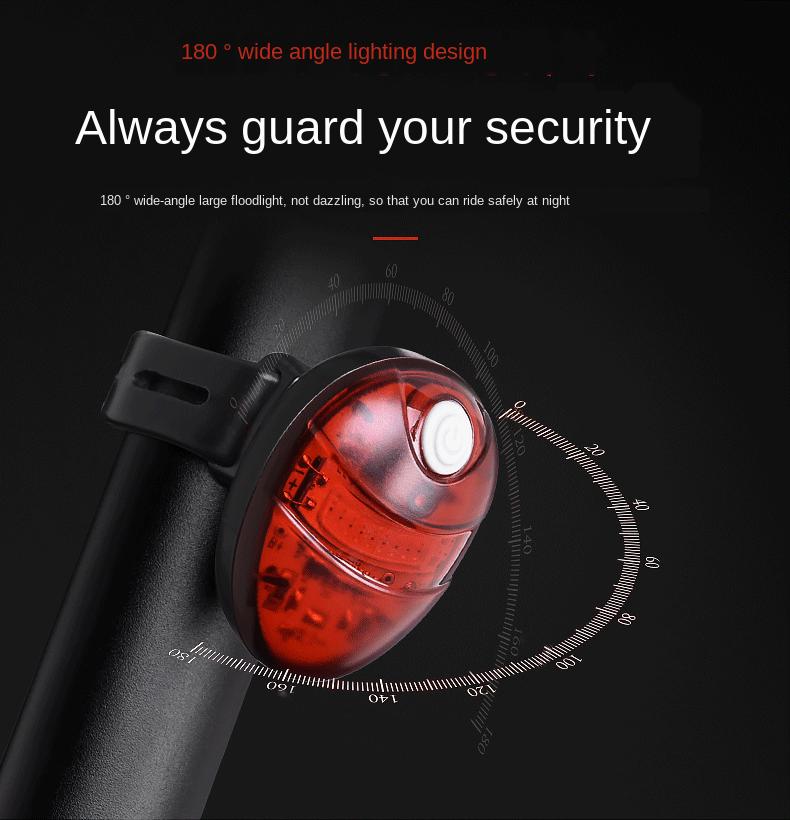 Night Riding Brake Induction LED Bicycle Light Children'S Usb Rechargeable Bicycle Tail Light