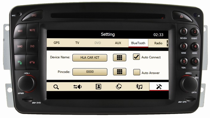 Mercedes benz CLK-C208 W208 car dvd player with steering wheel control iPod RDS OCB-8802