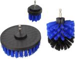 Scrubber Drill Attachment Cleaning Brush 3pc Set Drill Bit Cleaning Brush Blue