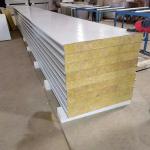 Fireproof Cheap Thermal Insulation Rock Wool Sandwich Panel Board Metal Skin 0