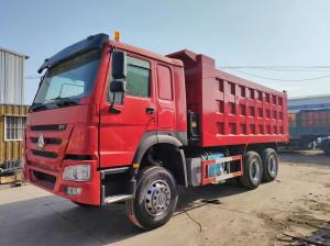 Wholesale 371HP HOWO 6*4 Construction Dump Truck Tipper Truck Red Transportation Truck with ≤5 Seats from china suppliers