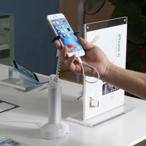 Wholesale COMER security alarm display stand holder for mobile phone with charging cables from china suppliers