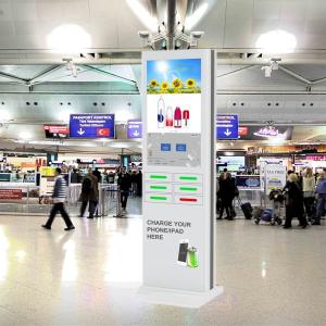 Wholesale Free Standing Cell Phone Charging Stations And Advertising Kiosk For Public Places from china suppliers