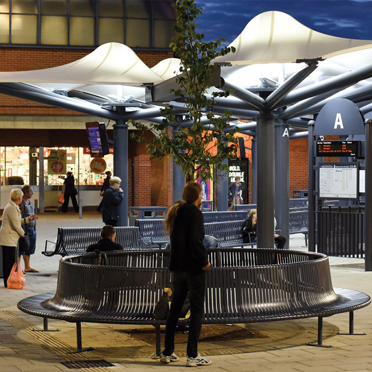 ISO14001 Approved Iron Steel Sunproof Round Tree Seat