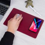 Mobile accessories wireless charger New Creative PU Leather Mouse Pad for iPhone