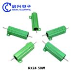 High Power Wirewound Resistor 50w Green Metal Aluminum Case Resistor