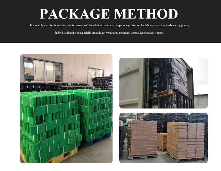 Outdoor Construction Road Way 200 356 HDPE Plastic Green Black Geocell Retaining Wall