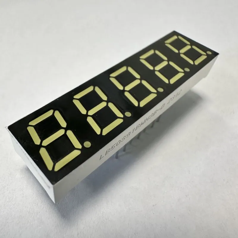 7 Segment LED Display Ultra White 5 Digit 0.39inch Common Cathode for Digital Indicator
