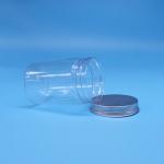 Transparent Candy PET Food Grade Empty Cylinder Round Food Jar Screw Top Lid