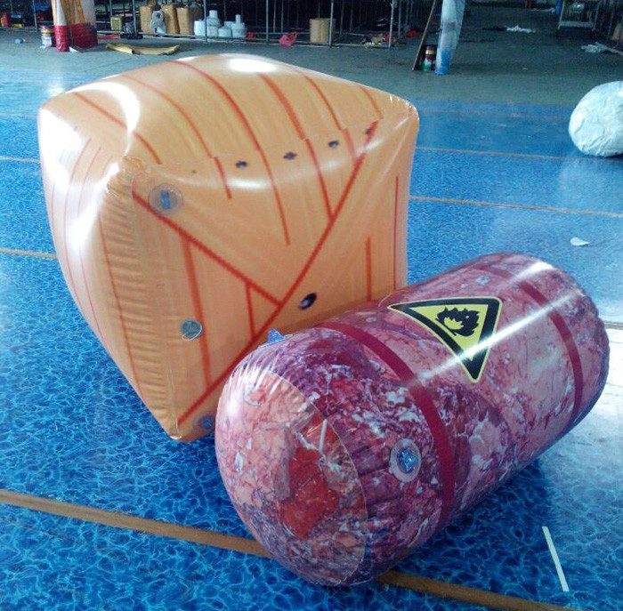 Interesting Inflatable Paintball Bunker Field, Tarpaulin PVC Inflatable Box Inflatable Oil Barrel Inflatable Box