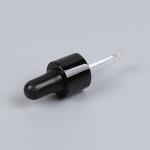 18/410 Shiny Black Aluminium Essential Oil Dropper Cap Oil Pipette Dropper