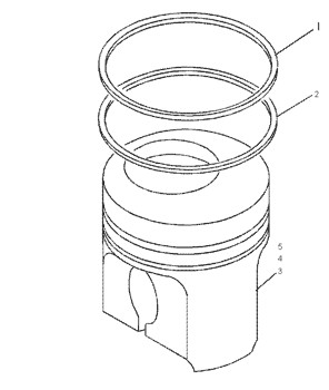 2W8646 Ring G Engine 2W-8646 Ring 2244432 Piston St Pump Cylinder Liner 224-4432