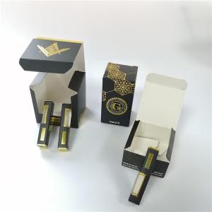 China Child Proof Gift Box Packaging Colored Printed Folding Paper E Cigarette Smoke Oil Bottle on sale
