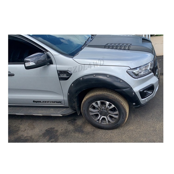 ABS 4x4 Fender Flare Wheel Arch Flares for Ford Ranger T8 2018+ with 3M Tape