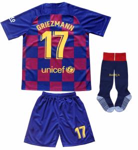 Wholesale Custom Competition Clothing , Youth Soccer Jerseys Barcelona Griezmann 17 For Kids from china suppliers