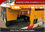 20ft / 40 ft Flatbed Trailer , Air Suspension 3mm Platform Flatbed Trailer Truck