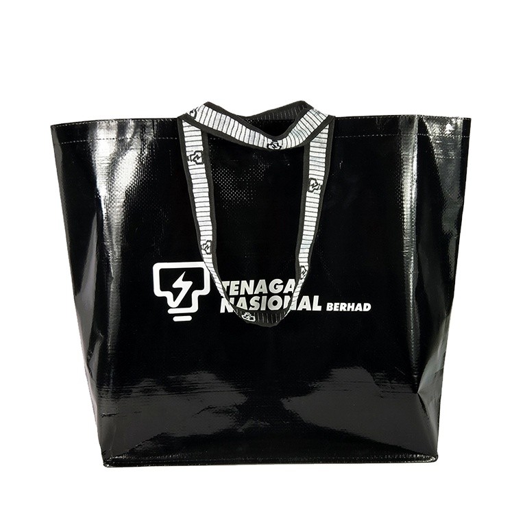 TUV qualified factory supply packaging tote glossy bopp laminated pp woven bag