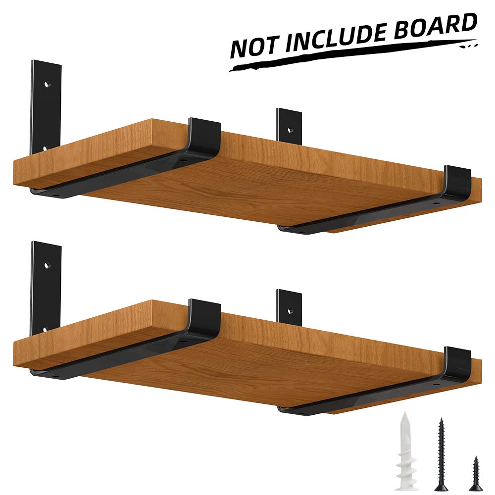 DIY Heavy Duty Carbon Steel Rustic Iron Metal Wall Floating Shelf Bracket Accessories