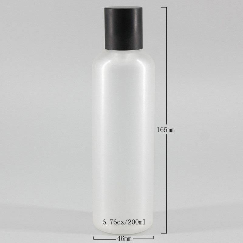 6.76oz/200ml Customizable Cylindrical PET Bottle, Clear Matte Cosmetic Bottle, Lotion Spray Plastic Bottle