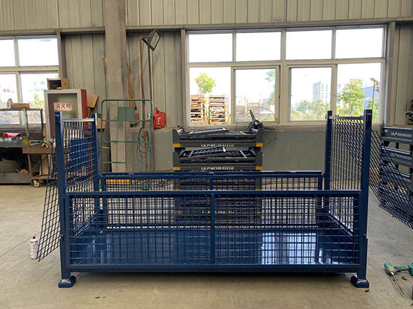 Collapsible Pallet Cage With Powder Coating And Galvanized Finish