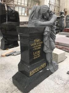 Wholesale American style grey granite kneeling angel monuments from china suppliers