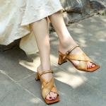 S257 New fashion temperament women's heel shoes wild pointed sexy cool