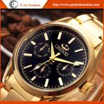 006B IPG 3 Subdials Watches Full Gold Golden Watch Man Quartz Watch Stainless
