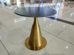 Easy Cleaning Stainless Steel 50cm Gold Plated Coffee Table