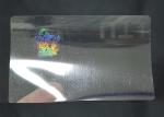CR80 Card Size Holographic Vinyl Stickers , Security Labels Stickers For Anti