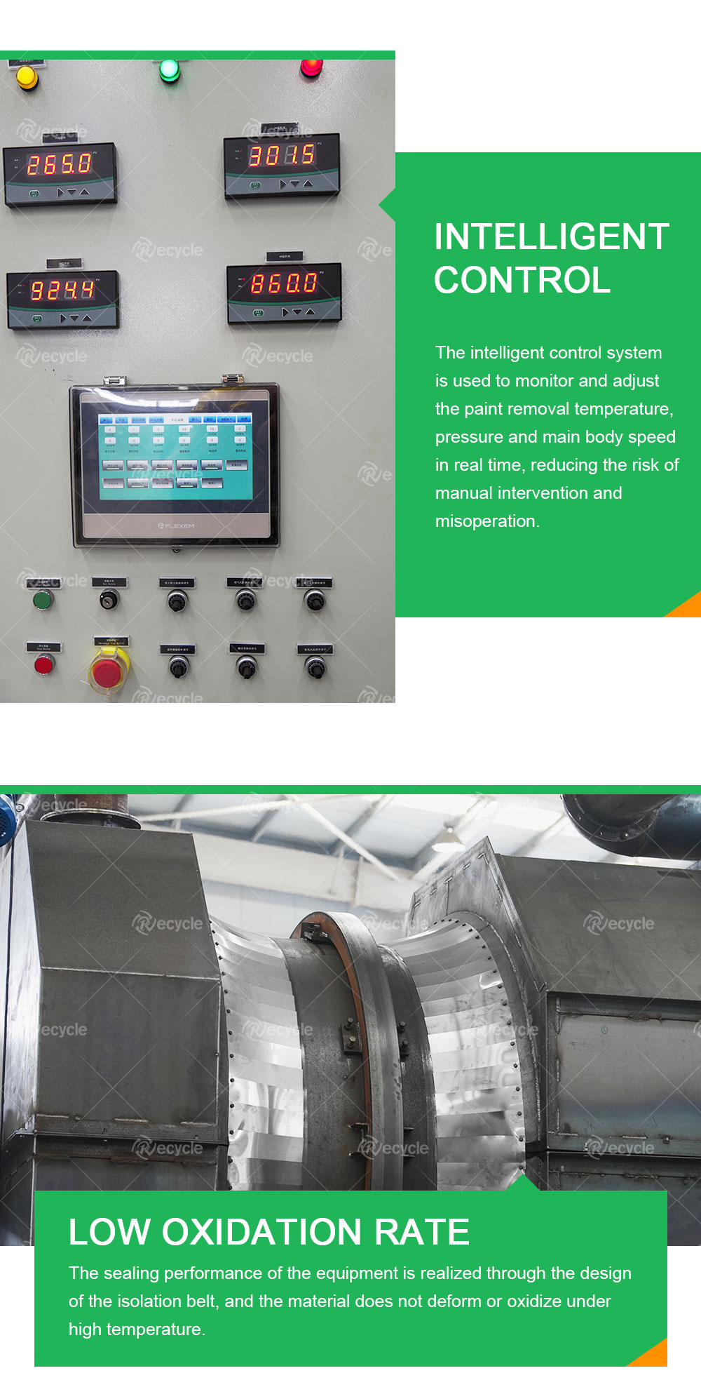 UBC Carbonization Decoating Furnace Continuous UBC Aluminum Cans Decoating Machine