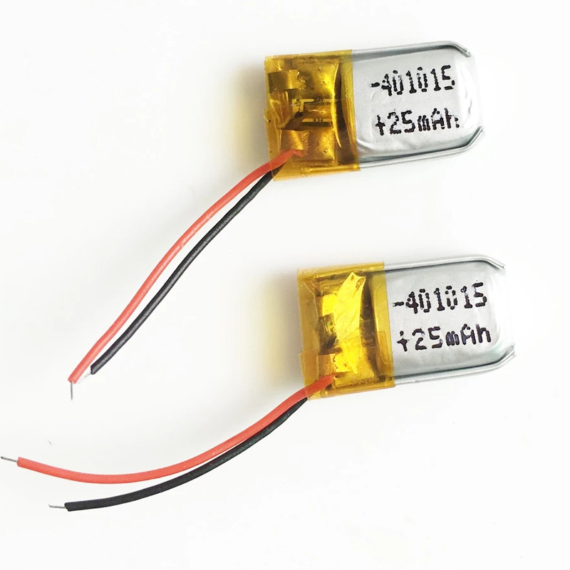 Small Battery Li Polymer 3.7 V Battery 401015 25mAh Lipo Battery