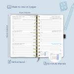 6.75''x4.2'' Custom Academic Planner Vertical Layout 80GSM Ivory Paper