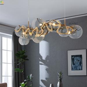 Wholesale Iron Electroplating Nordic Crystal Pendant Light Home Art Baking Paint Gold E14 from china suppliers