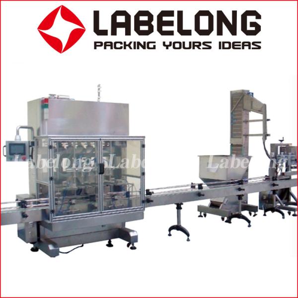 High Speed Bottle Capping Machine , Anti - Corrision Liquid Filling Labeling