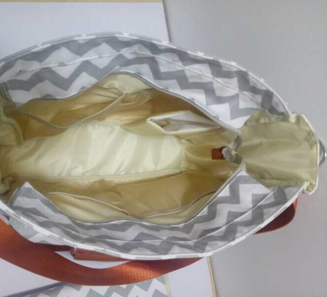 Canvas Polyester Cotton Mummy Diaper Bag With Adjustable Stroller Strap