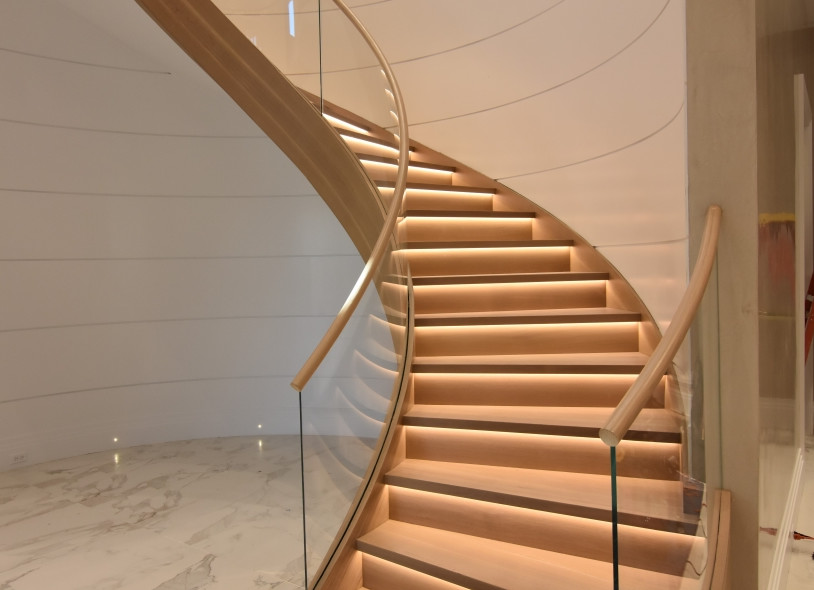 Buy cheap Curved Staircase Guangzhou Manufacturer Large Project in Australia Sydney from wholesalers