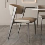 Fabric Leather And Metal Dining Chairs Leather Upholstered Dining Chair