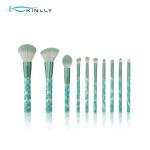 OEM 10pcs Travel Makeup Brush Set with Marble Lined Plastic Handle