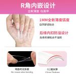 500PCS Half Cover False Nails Tips ABS Natural 11 Sizes Lady French Acrylic